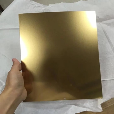 Champaign Gold Stainless Steel Sheets Decorative 0.1mm For Wall Panel 304 316 316L