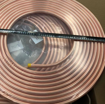 ASTM B280 C10200 1/4'' 3/8'' 1/2'' 3/4'' Seamless Nickel Copper Round Pipe Pancake Coil 15 Meters For Air Conditioner