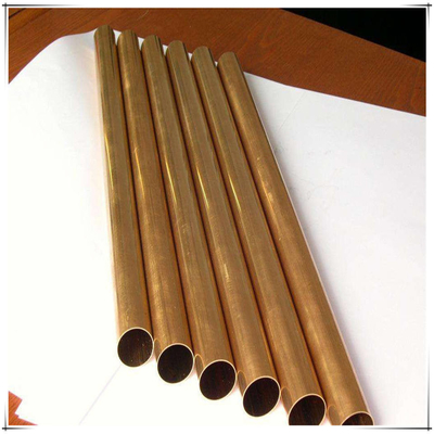 C11000 C10200 Straight Copper Round Pipe Tube Seamless For Water Heated Metal